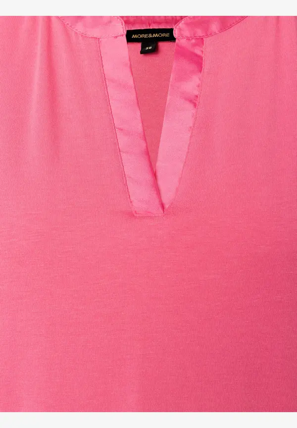 More & More Shirt mit Satinkante, sorbet pink, Sommer-Kollektion Exklusive Angebote
