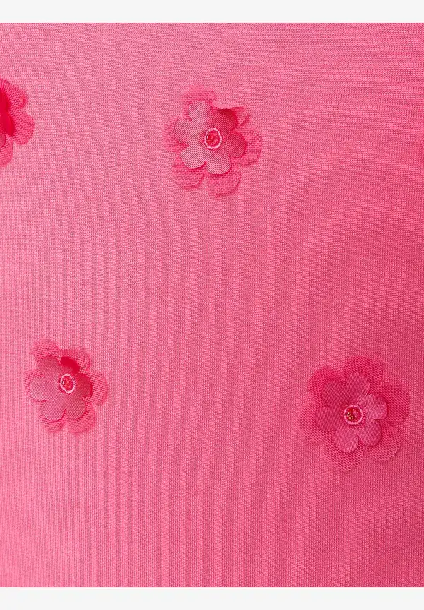 More & More T-Shirt mit Blüten-Applikation, sorbet pink, Sommer-Kollektion Riesige Ersparnisse