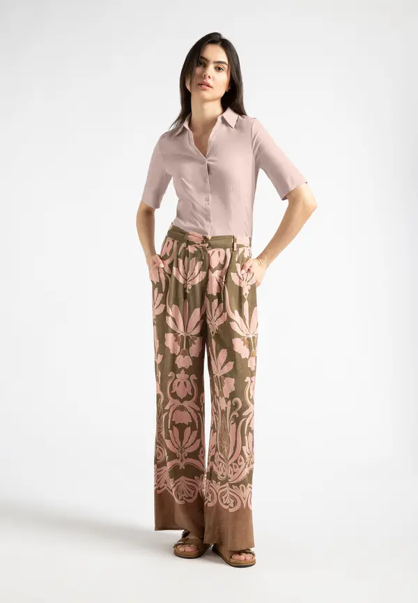 More & More Baumwoll/Stretch Bluse, powder rose, Sommer-Kollektion Wochenangebot
