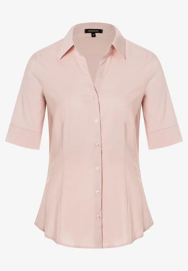 More & More Baumwoll/Stretch Bluse, powder rose, Sommer-Kollektion Wochenangebot