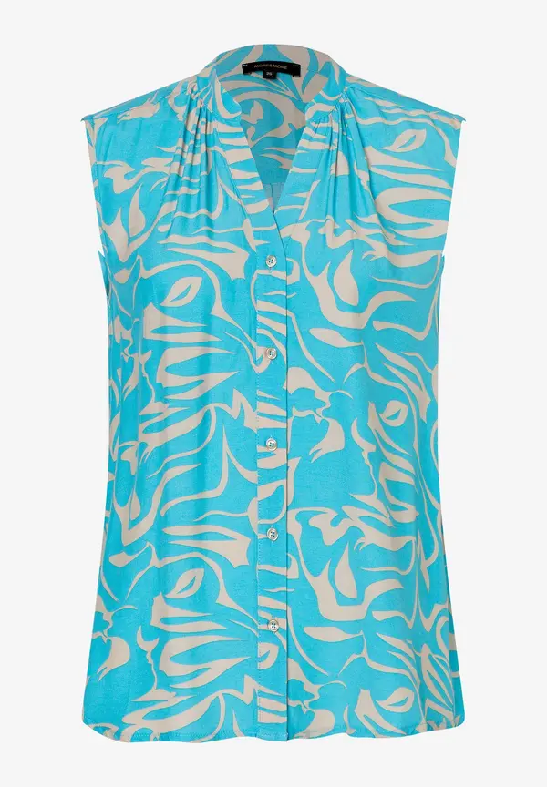 More & More ärmellose Bluse, abstrakter Flowerprint, Frühjahrs-Kollektion Letzte 2 Tage