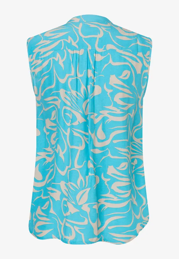More & More ärmellose Bluse, abstrakter Flowerprint, Frühjahrs-Kollektion Letzte 2 Tage