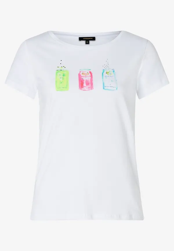 More & More T-Shirt mit Frontprint, weiß, Frühjahrs-Kollektion Letzter Tag