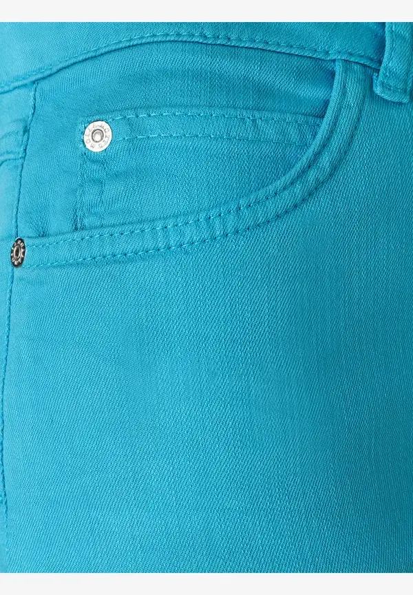 More & More verkürzte Coloured Denim, türkis, Frühjahrs-Kollektion Zeitbegrenzte Promotion