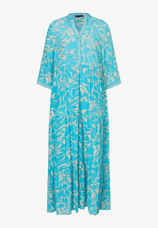 More & More langes Tunikakleid, abstrakter Flowerprint, Frühjahrs-Kollektion Bis zu 50% Rabatt