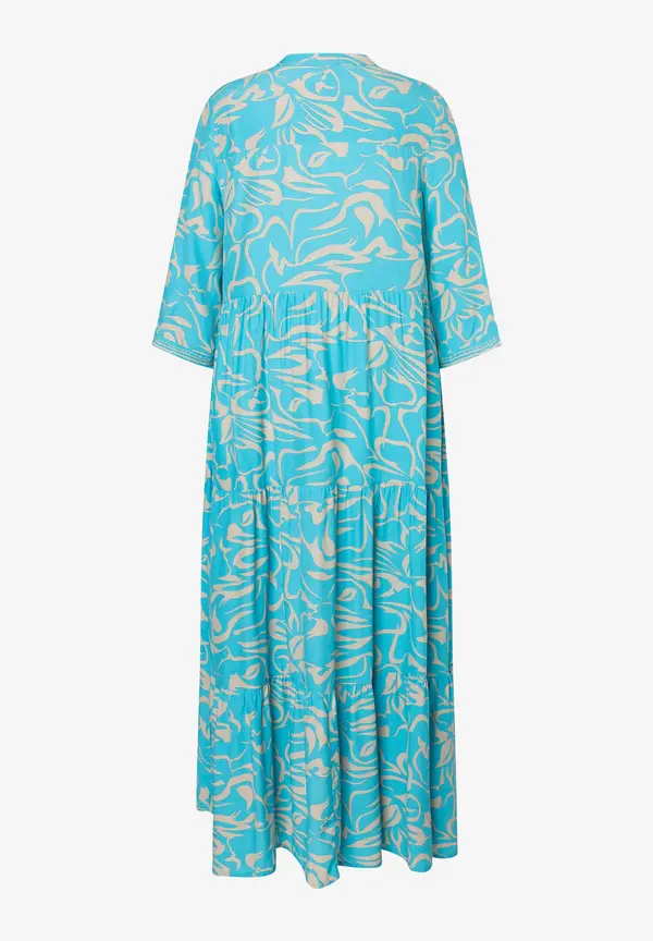 More & More langes Tunikakleid, abstrakter Flowerprint, Frühjahrs-Kollektion Bis zu 50% Rabatt