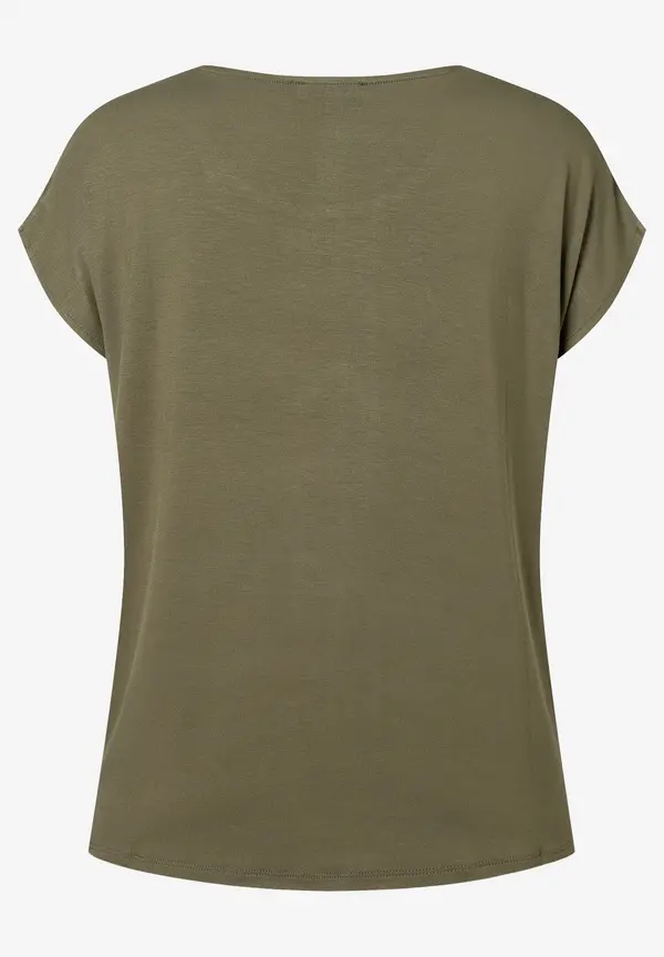 More & More Shirt mit Satinfront, oliv Vierteljährliche Förderung