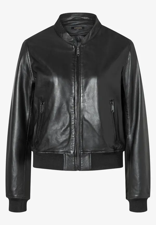 More & More Lederblouson, schwarz Nur noch ein Tag übrig