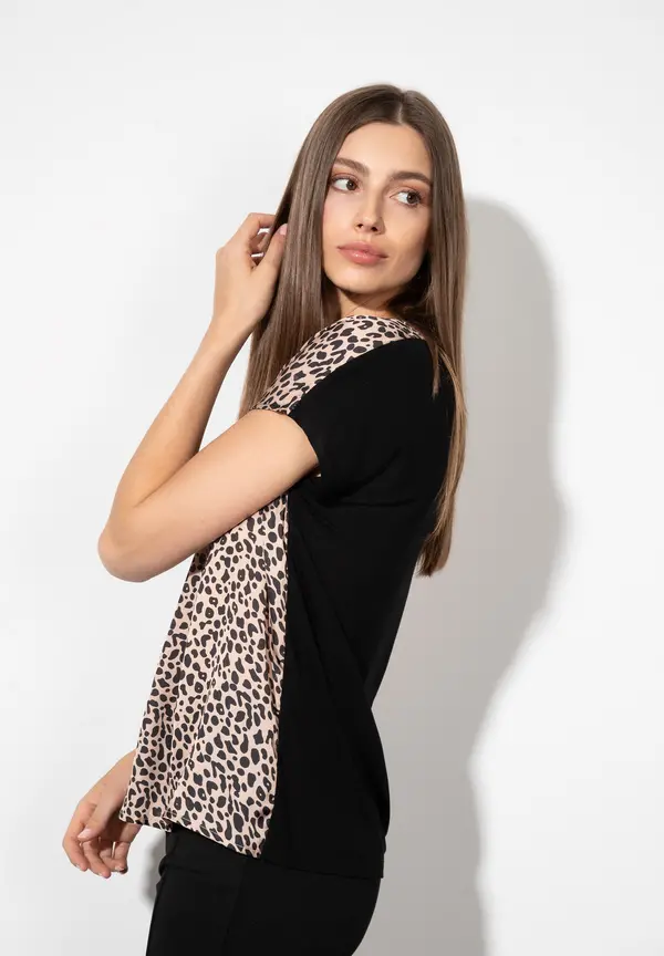 More & More Blusenshirt, Leo-Print Riesige Rabatte