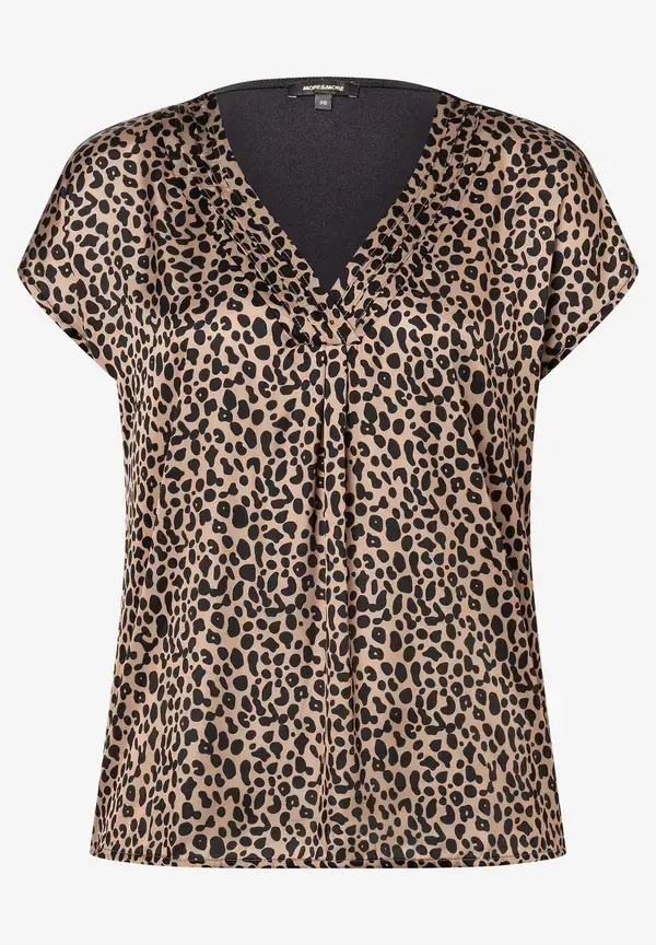 More & More Blusenshirt, Leo-Print Riesige Rabatte