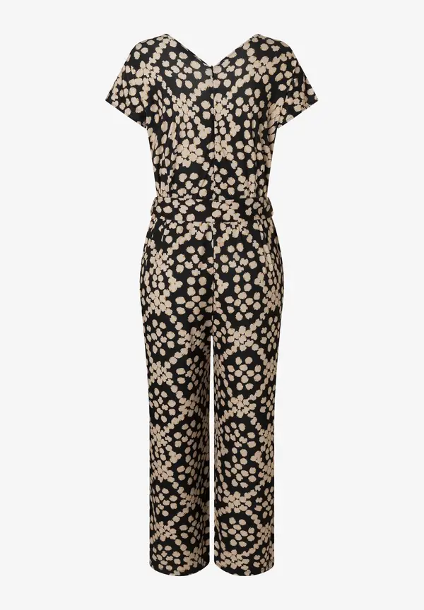 More & More Jumpsuit, Dot Pattern Print 50% Rabatt mit kostenlosem Versand