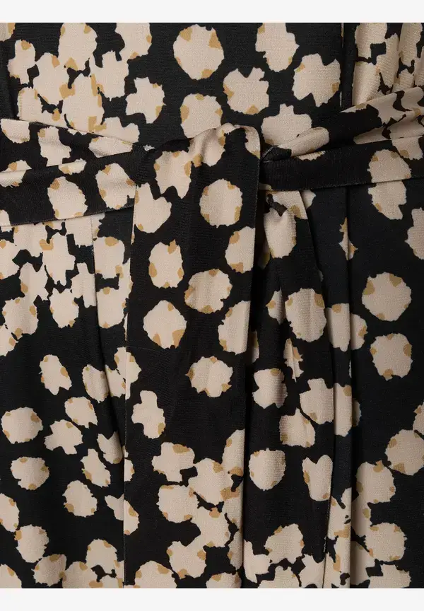 More & More Jumpsuit, Dot Pattern Print 50% Rabatt mit kostenlosem Versand