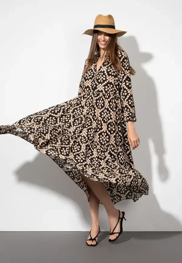 More & More Maxikleid, Dot Pattern Print Fabrikladen