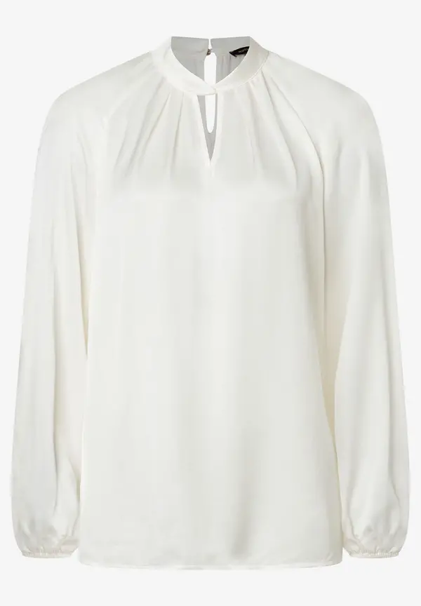 More & More Satinbluse mit Cut-Outs, ecru Rabatte dieses Monats