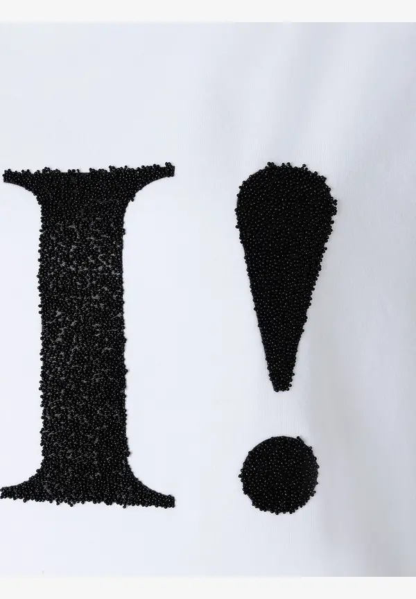 More & More T-Shirt mit Perlenaufschrift, weiß, Frühjahrs-Kollektion Hotsell