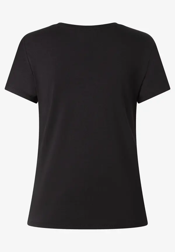 More & More T-Shirt mit Pailletten-Applikation, schwarz im Angebot