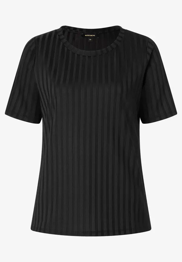 More & More Rippenshirt, schwarz Limitierter Zeitrabatt