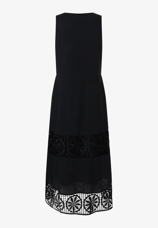 More & More Maxikleid mit Spitzendetails, schwarz, Sommer-Kollektion Versandkostenfrei