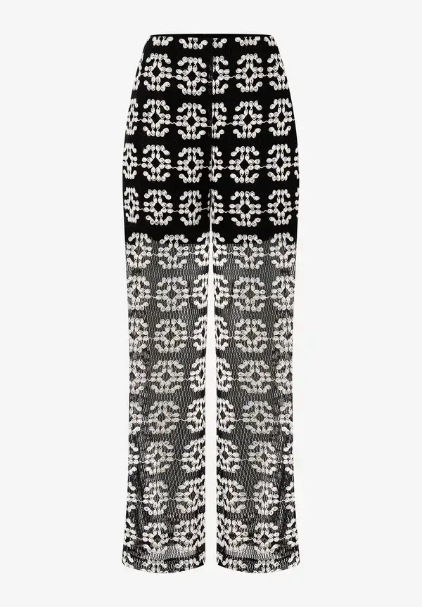 More & More Spitzenhose, schwarz/ecru, Sommer-Kollektion Cyber Monday