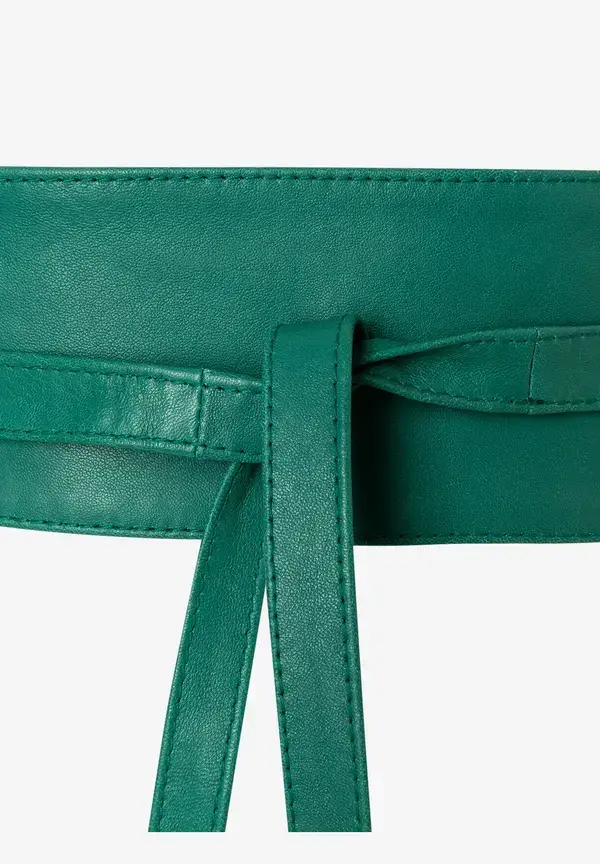 More & More Ledergürtel, summergarden green, Sommer-Kollektion Valentinstagsangebot