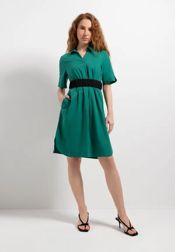 More & More Hemdblusenkleid, summergarden green, Sommer-Kollektion Top Angebot