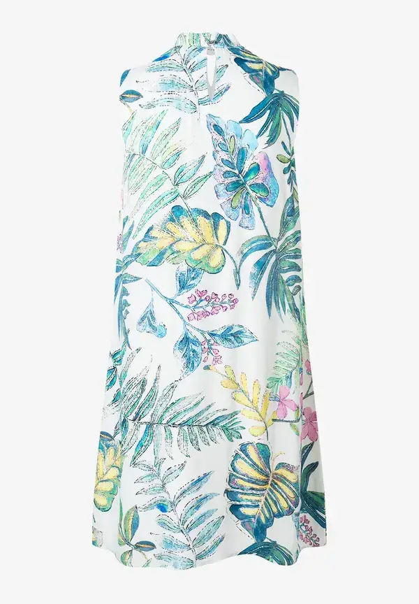 More & More Satinkleid, Blätterprint, Sommer-Kollektion Online Outlet