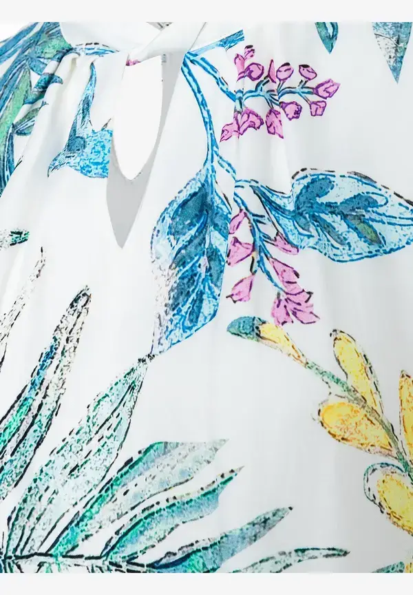More & More Satinkleid, Blätterprint, Sommer-Kollektion Online Outlet