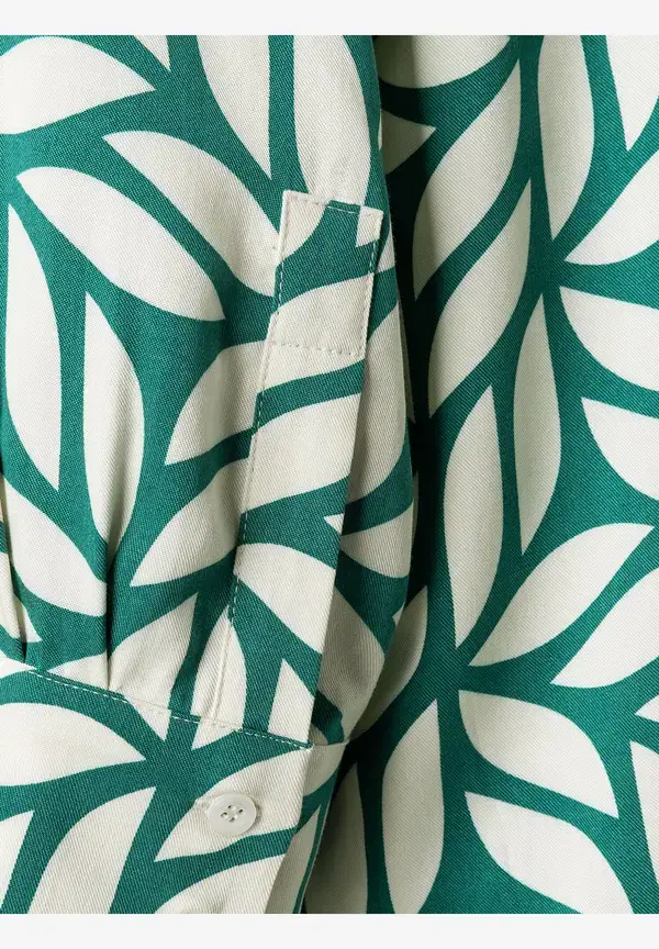 More & More Viskosebluse, grafischer Print, Sommer-Kollektion Große Rabatte