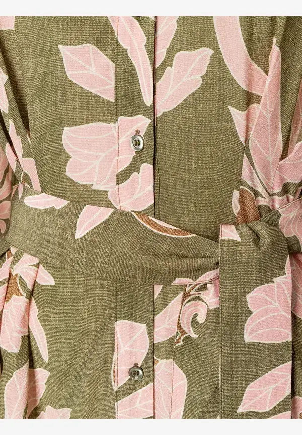 More & More fließendes Hemdblusenkleid, Ornament Print, Sommer-Kollektion Tiefpreis