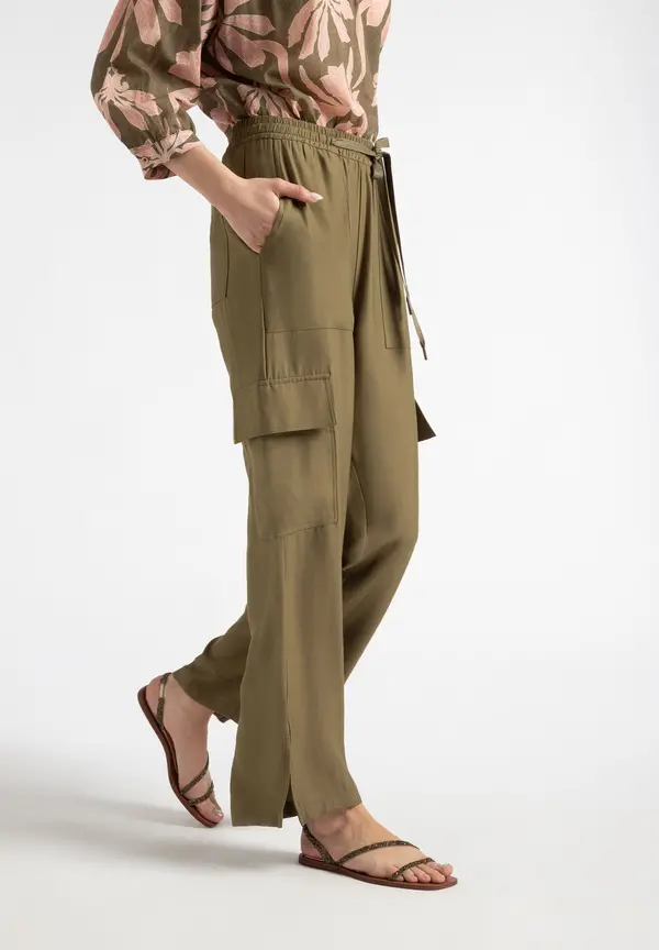 More & More fließende Cargohose, soft reed green, Sommer-Kollektion Super Sparpreis