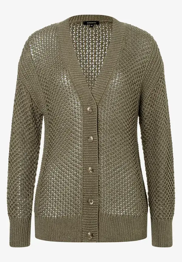 More & More Ajour Cardigan, soft reed green, Sommer-Kollektion Begrenzte Freigabe
