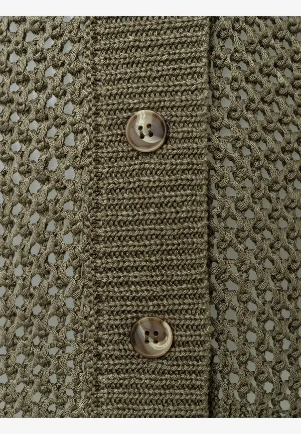 More & More Ajour Cardigan, soft reed green, Sommer-Kollektion Begrenzte Freigabe