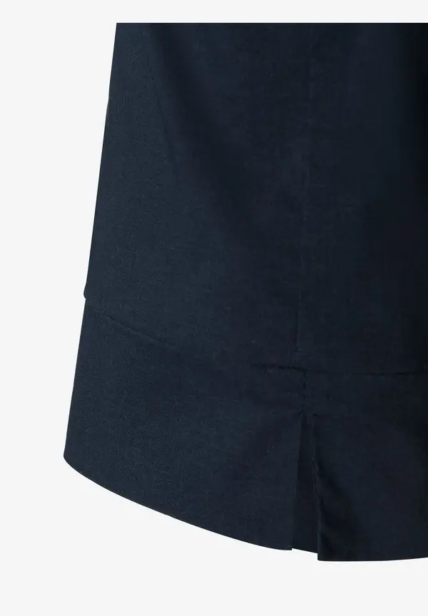 More & More Baumwoll/Stretch Bluse mit Stehkragen, marine, Sommer-Kollektion Letzter Tag