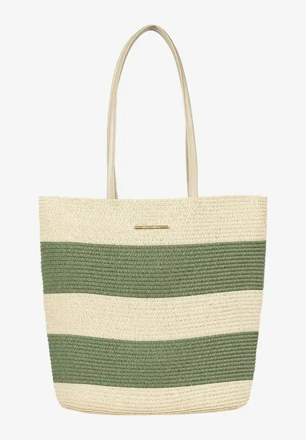 More & More Strohtasche, khaki/sand, Sommer-Kollektion Bis zu 65% Rabatt
