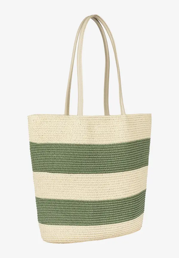 More & More Strohtasche, khaki/sand, Sommer-Kollektion Bis zu 65% Rabatt