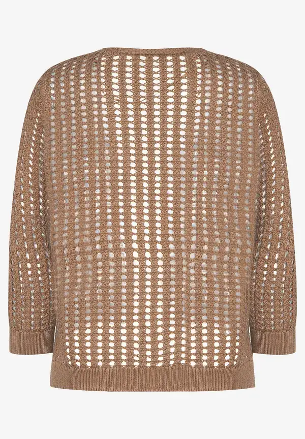 More & More Ajour Cardigan, soft toffee, Sommer-Kollektion 50% Rabatt mit kostenlosem Versand