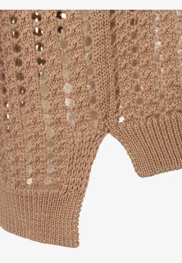 More & More Ajour Cardigan, soft toffee, Sommer-Kollektion 50% Rabatt mit kostenlosem Versand