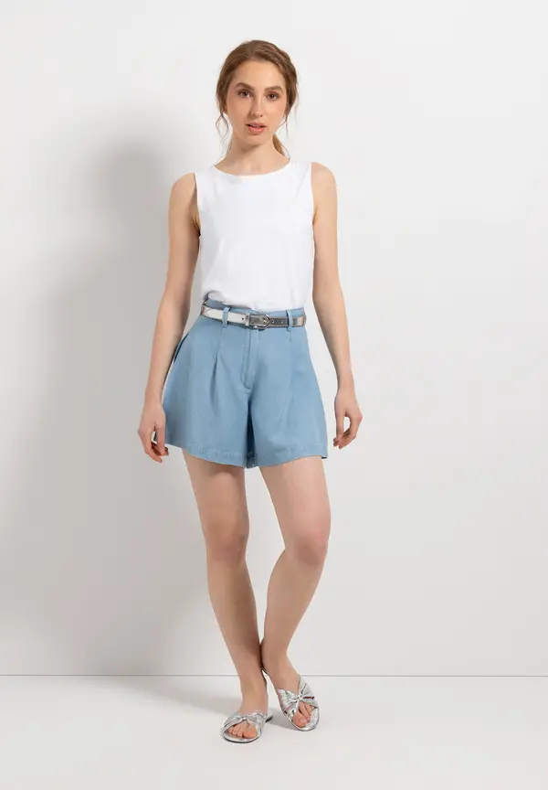 More & More Baumwoll/Stretch Top, weiß, Frühjahrs-Kollektion Clearance-Verkauf