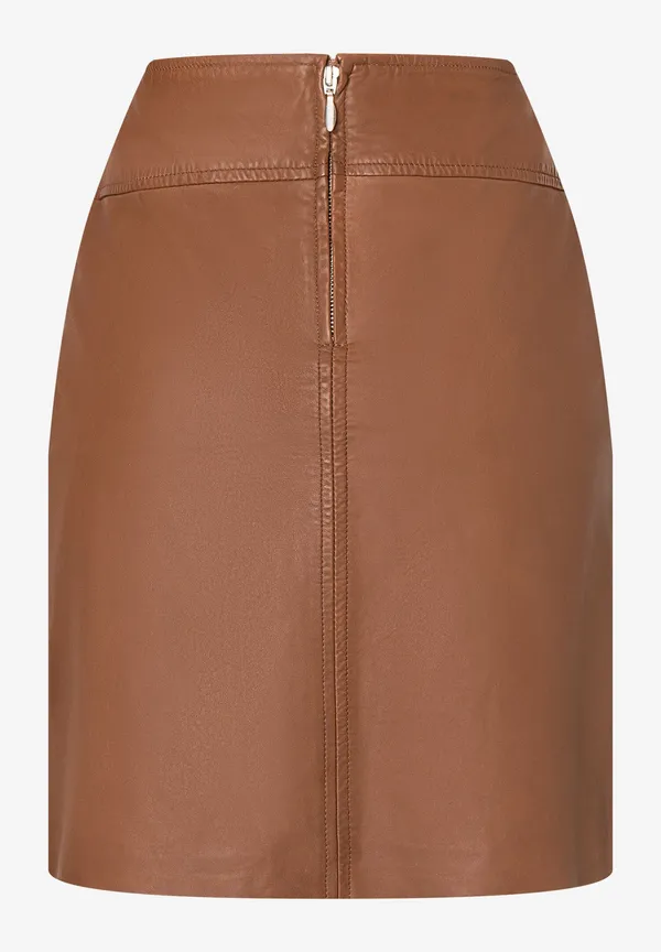 More & More Lederrock, hazel brown, Herbst-Kollektion zollfrei