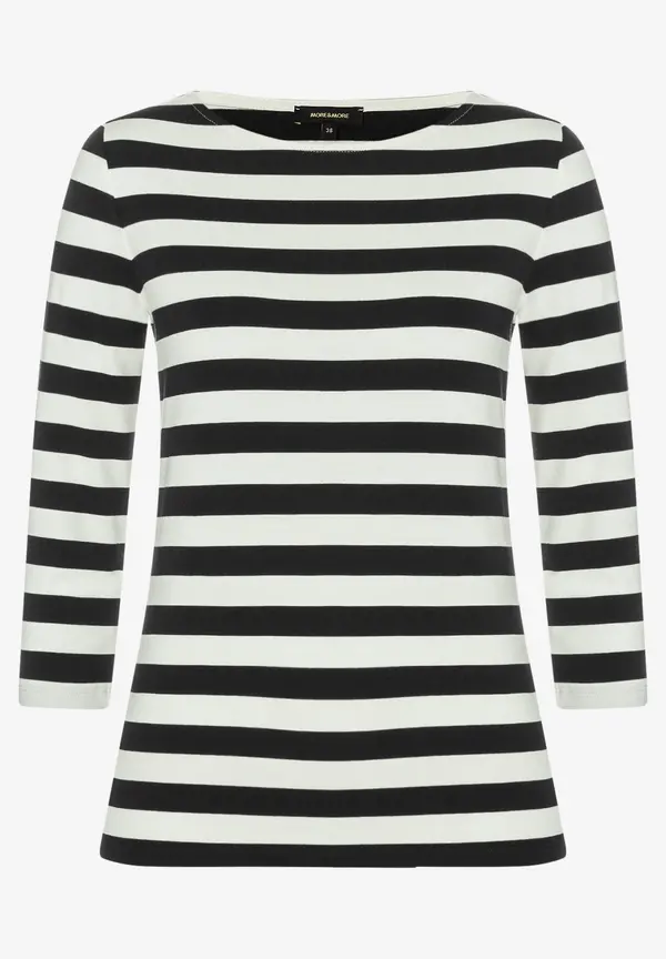 More & More Streifenshirt, marine/ecru, Frühjahrs-Kollektion Sonderangebot