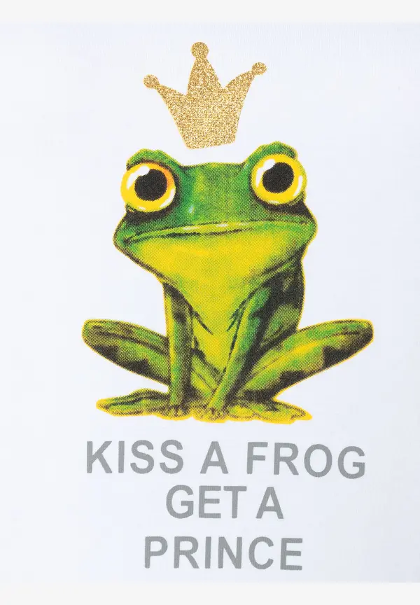 More & More T-Shirt mit Frosch-Print, weiß Rabatt
