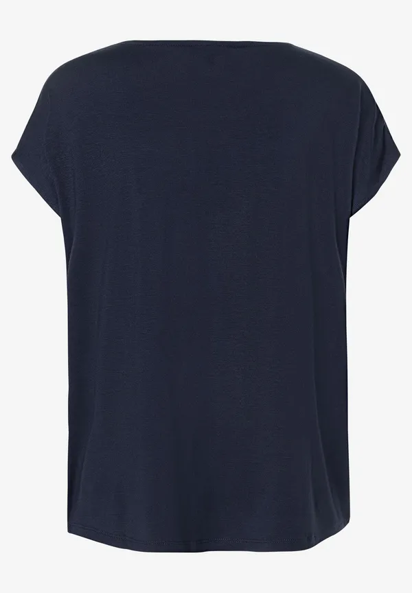 More & More Shirt mit Satinfront, marine Saisonschlussverkauf