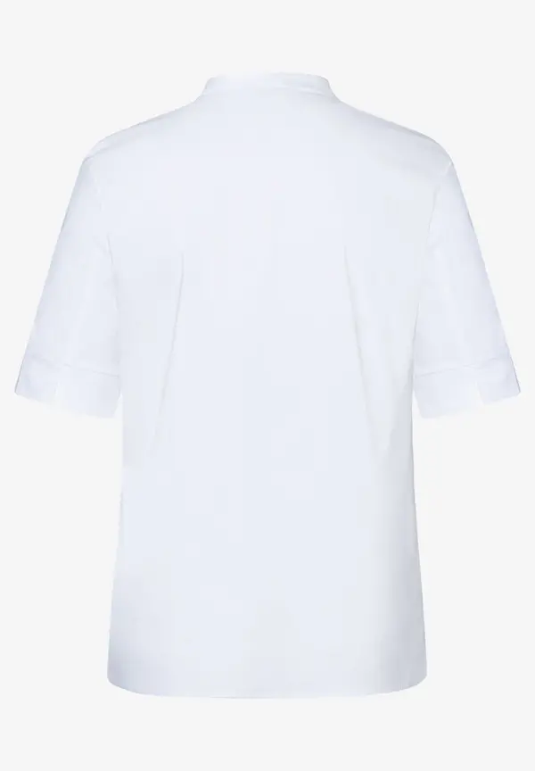 More & More Baumwoll/Stretch Bluse mit Stehkragen, weiß, Sommer-Kollektion Black Friday