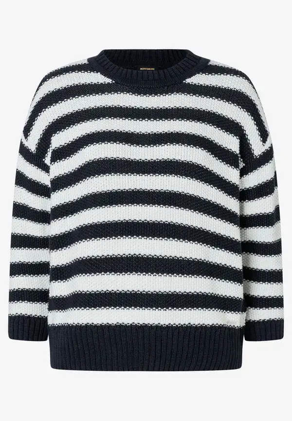 More & More Strukturpullover mit Streifen, marine/ecru, Frühjahrs-Kollektion Osterangebot
