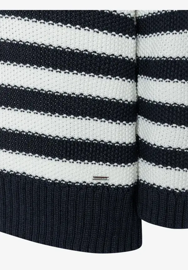 More & More Strukturpullover mit Streifen, marine/ecru, Frühjahrs-Kollektion Osterangebot