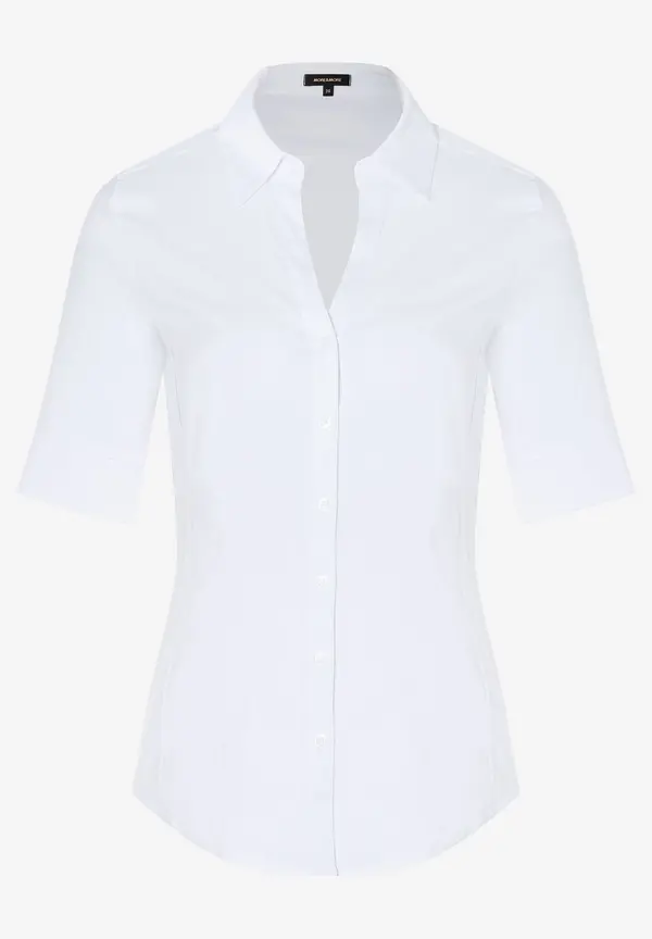 More & More Baumwoll/Stretch Bluse, weiß Valentinstagsangebot