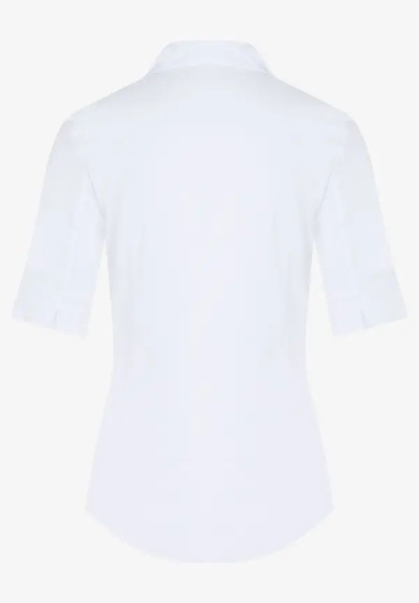 More & More Baumwoll/Stretch Bluse, weiß Valentinstagsangebot