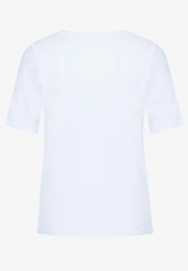More & More T-Shirt mit Frontprint, weiß, Sommer-Kollektion Jubiläumsangebot