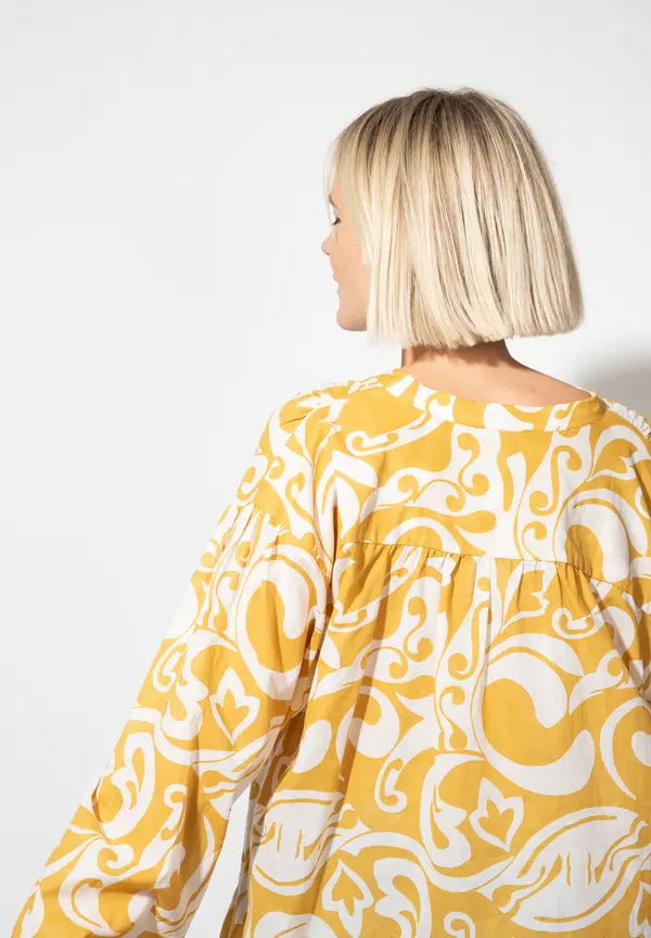 More & More Baumwollbluse, gelb/weiß, Sommer-Kollektion Exklusive Angebote