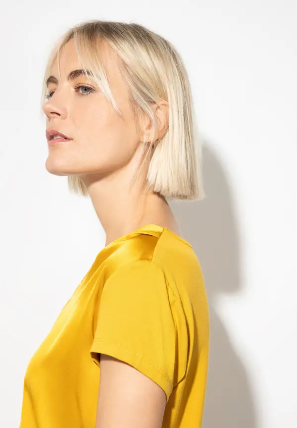 More & More Blusenshirt, warm sunglow, Sommer-Kollektion Saisonale Angebote